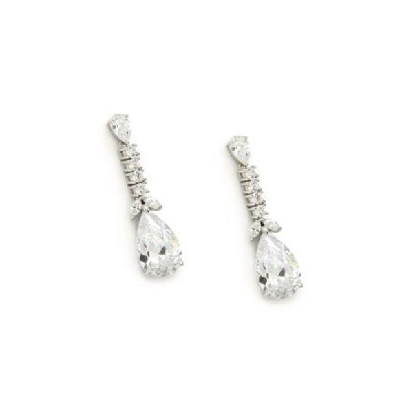 Pendientes de novia pequeños diseño hojas y lágrima