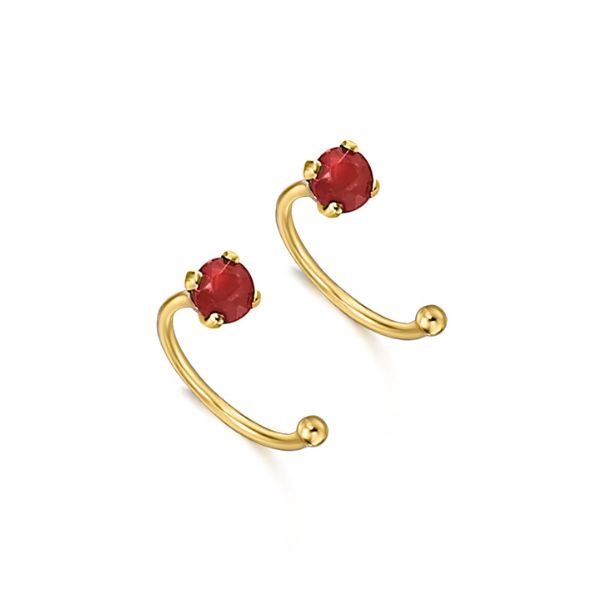 Piercing oro y rubies