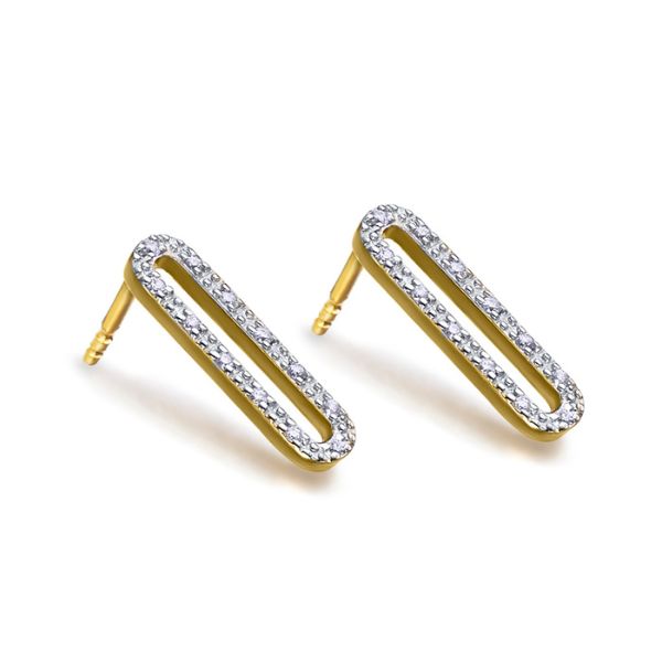 Pendientes hebilla con diamante