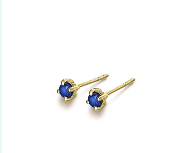Pendientes oro zafiro