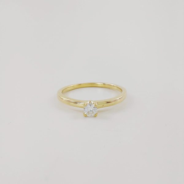 Solitario de brillantes 0.10ct